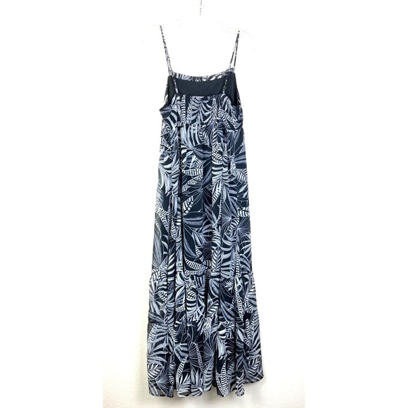 Banana Republic Women’s Maxi Dress Size S Black White Tropical Tiered High Waist - Picture 4 of 6
